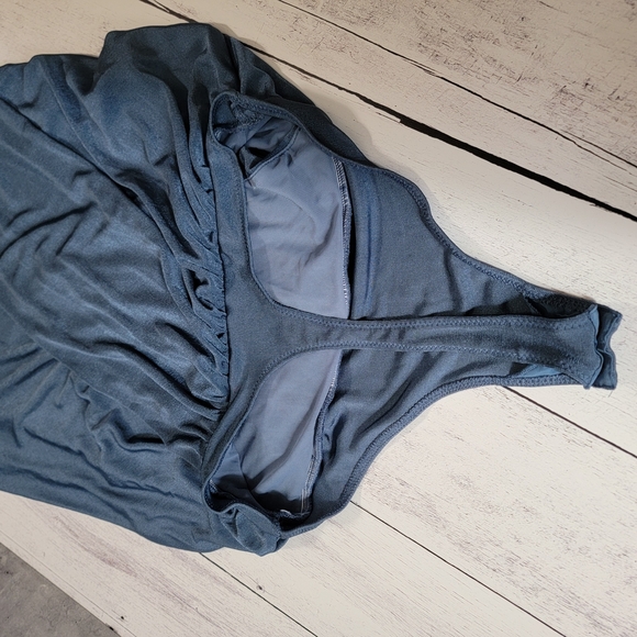 Free People Blue Sleeveless Drape Bodysuit - Picture 5 of 8